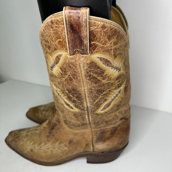 Women's‎ Justin Western Boot Distressed Tan BRL107 sz 10 B - Picture 6 of 10